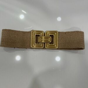 Zara Tan and Gold Art Deco Belt